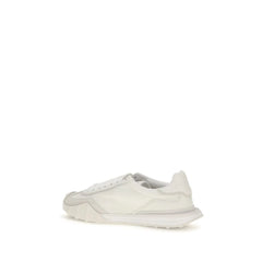 Dolce & Gabbana White Calf Leather Bos Taurus Athletic Sneakers