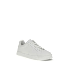 Dolce & Gabbana White Calf Leather Bos Taurus Low Top Sneakers - EU45/US12