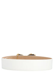 Dolce & Gabbana White Calfskin High-Waist Belt - 80 cm / 32 Inches