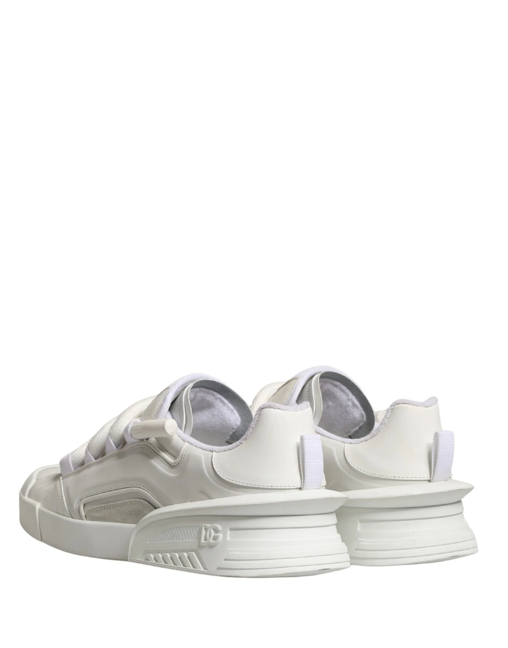 Dolce & Gabbana White Calfskin Leather Low Top Sneakers Shoes - EU44/US11
