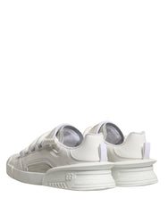 Dolce & Gabbana White Calfskin Leather Low Top Sneakers Shoes - EU44/US11