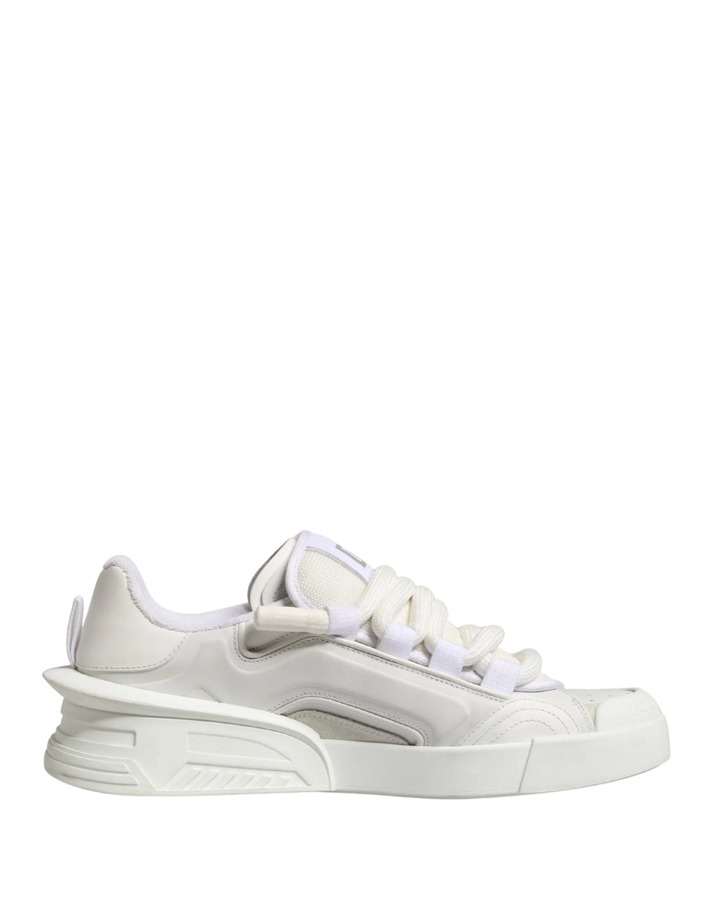 Dolce & Gabbana White Calfskin Leather Low Top Sneakers Shoes - EU44/US11