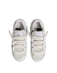 Dolce & Gabbana White Calfskin Leather Low Top Sneakers Shoes - EU39/US6