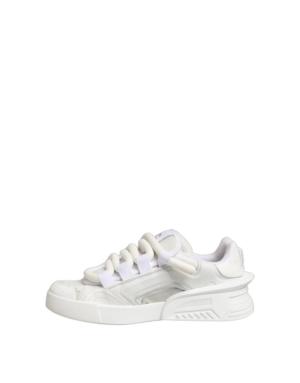 Dolce & Gabbana White Calfskin Leather Low Top Sneakers Shoes - EU39/US6