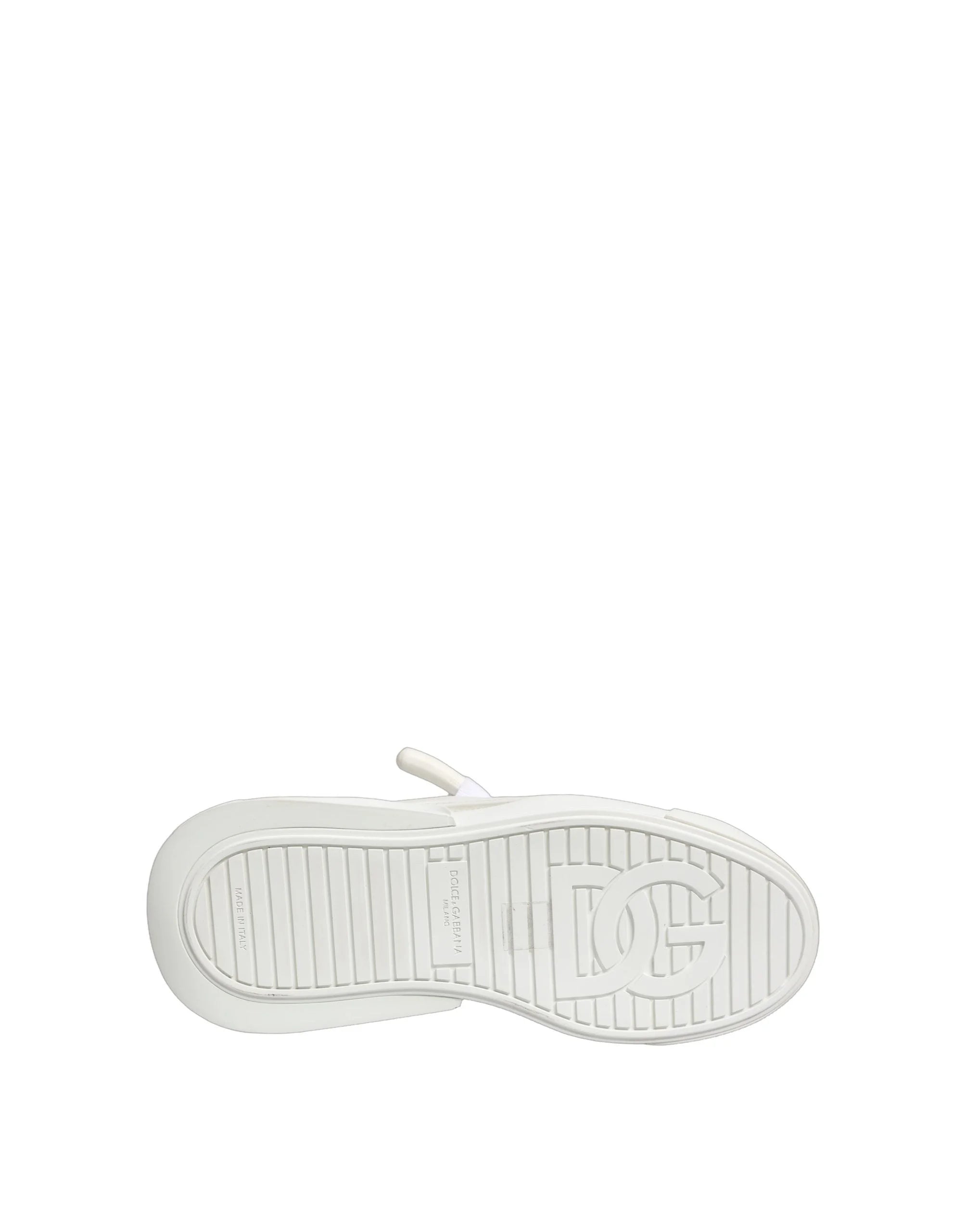 Dolce & Gabbana White Calfskin Leather Low Top Sneakers Shoes - EU39/US6