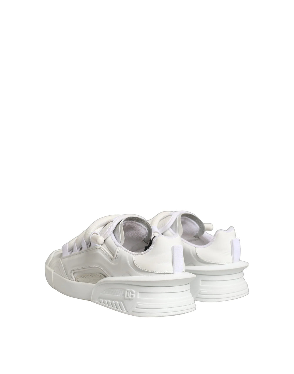 Dolce & Gabbana White Calfskin Leather Low Top Sneakers Shoes - EU39/US6