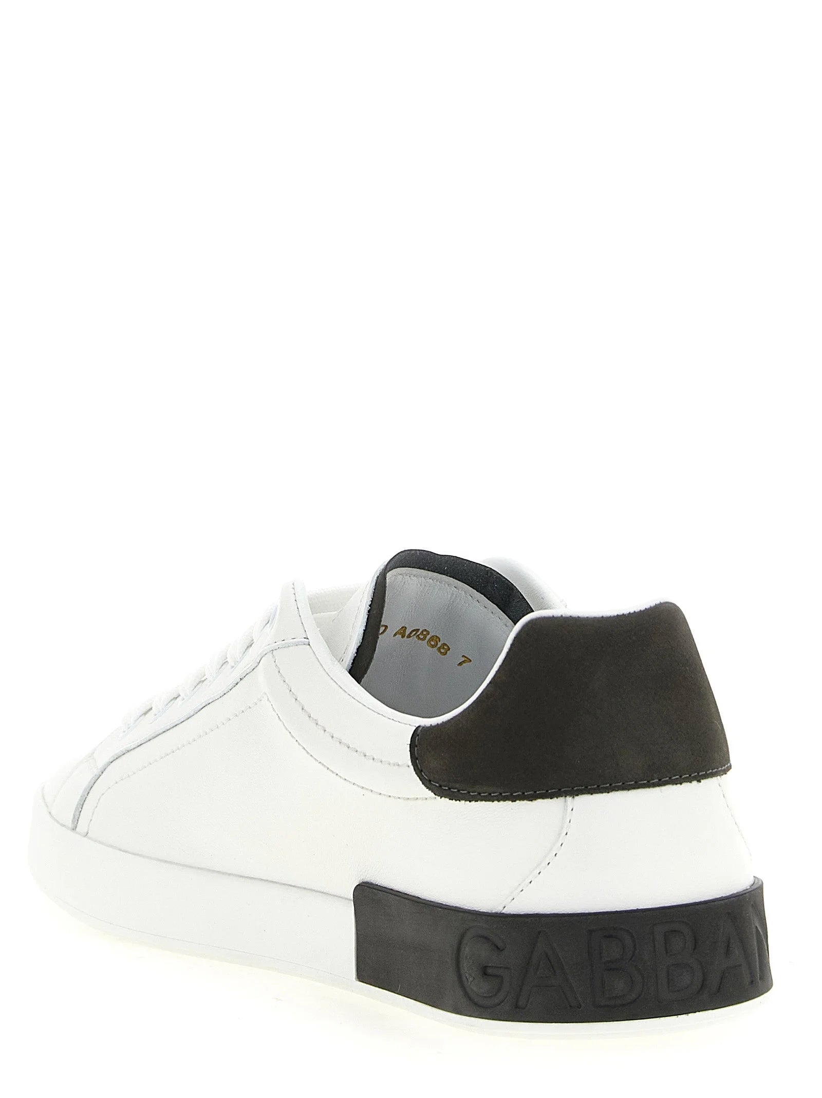 Dolce & Gabbana White Calfskin Low Top Sneakers