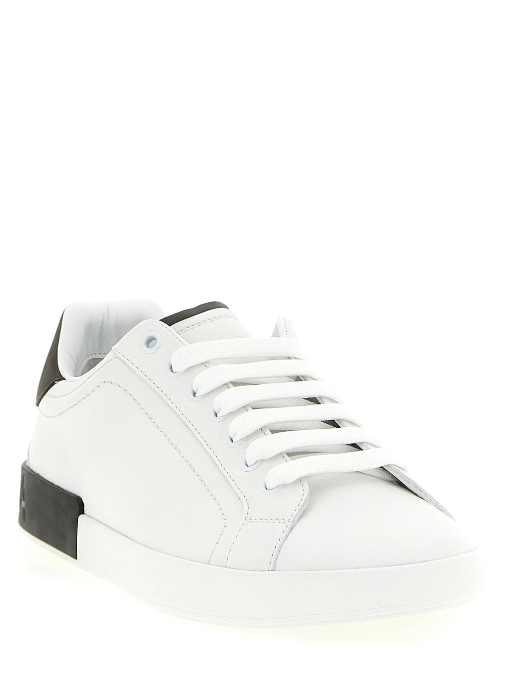 Dolce & Gabbana White Calfskin Low Top Sneakers