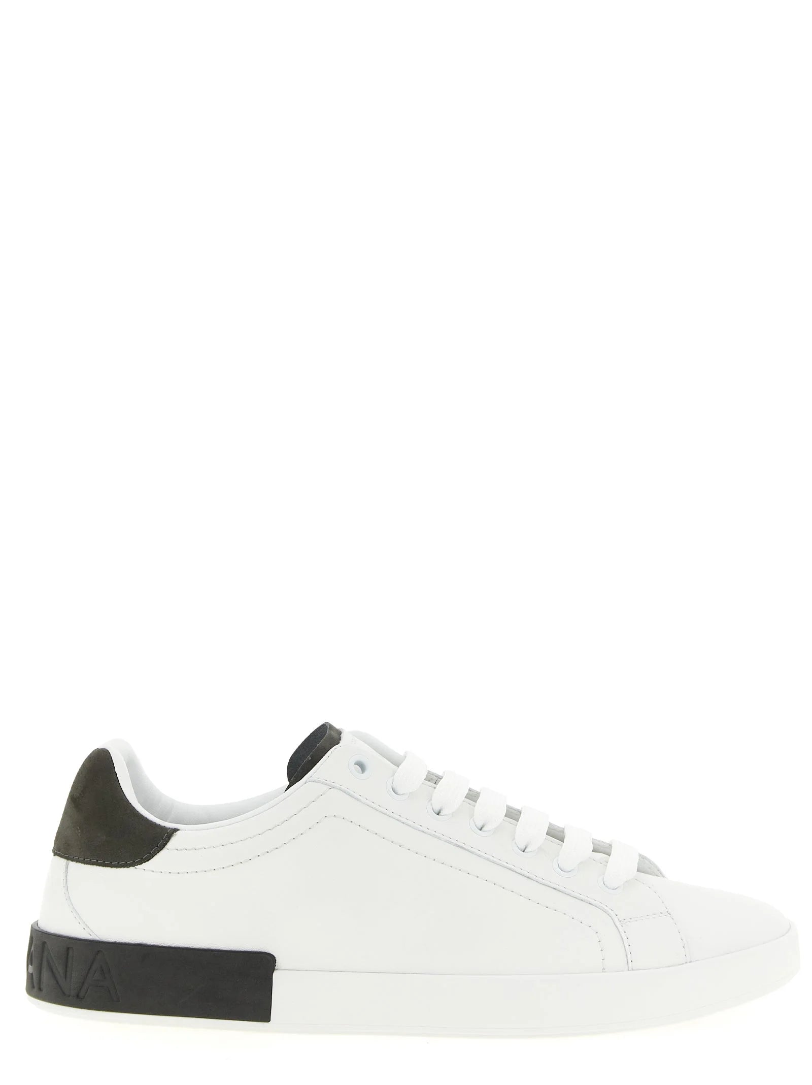 Dolce & Gabbana White Calfskin Low Top Sneakers