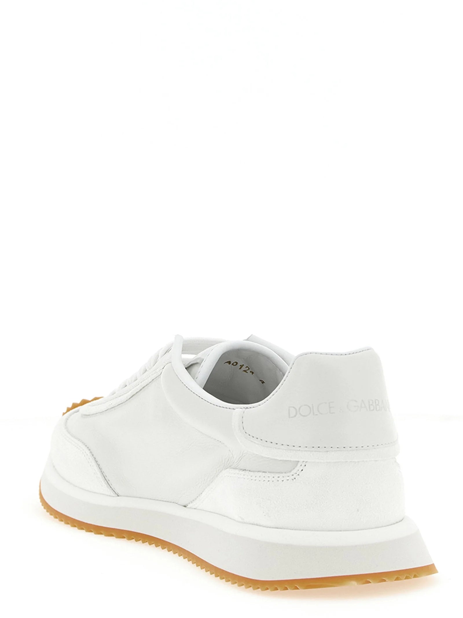 Dolce & Gabbana White Calfskin Low Top Sneakers - EU47/US14
