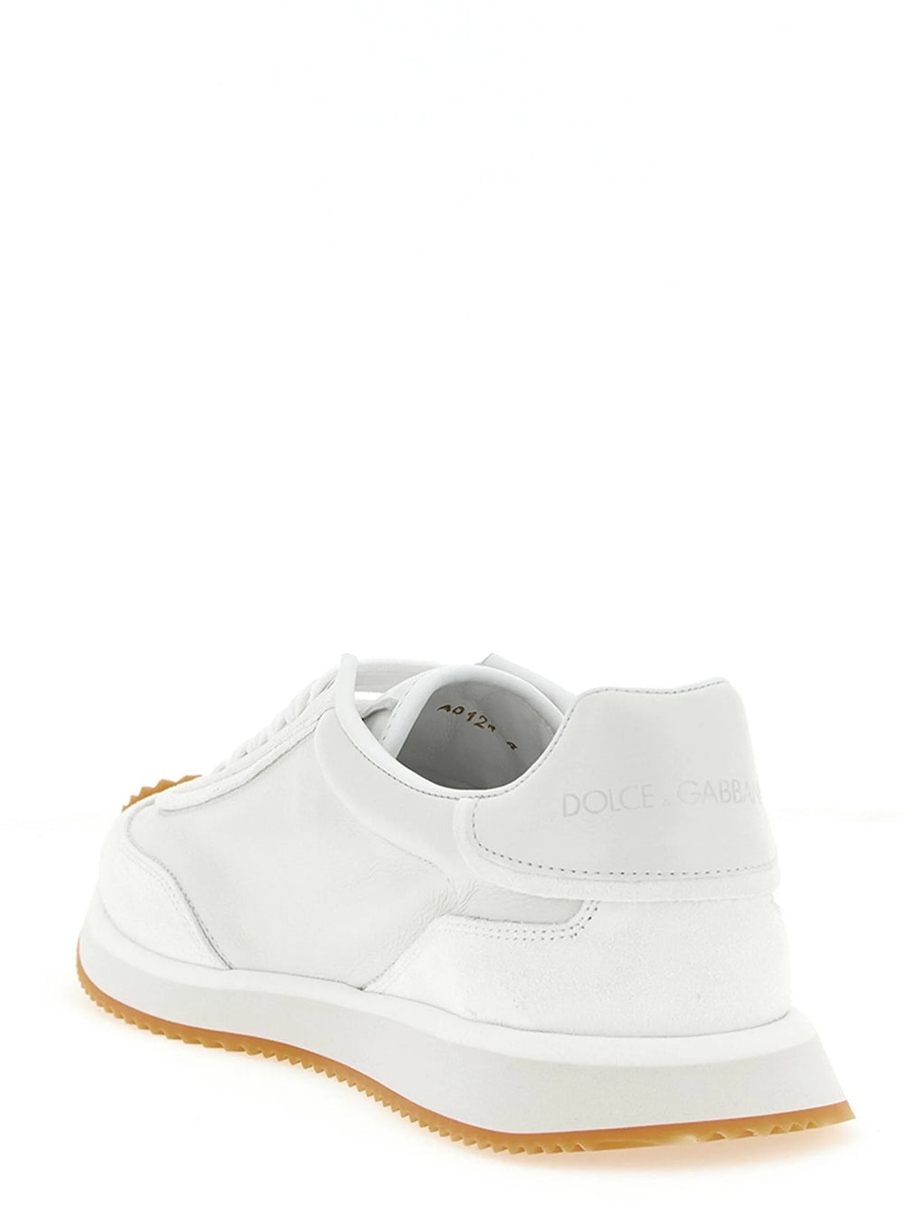 Dolce & Gabbana White Calfskin Low Top Sneakers - EU47/US14