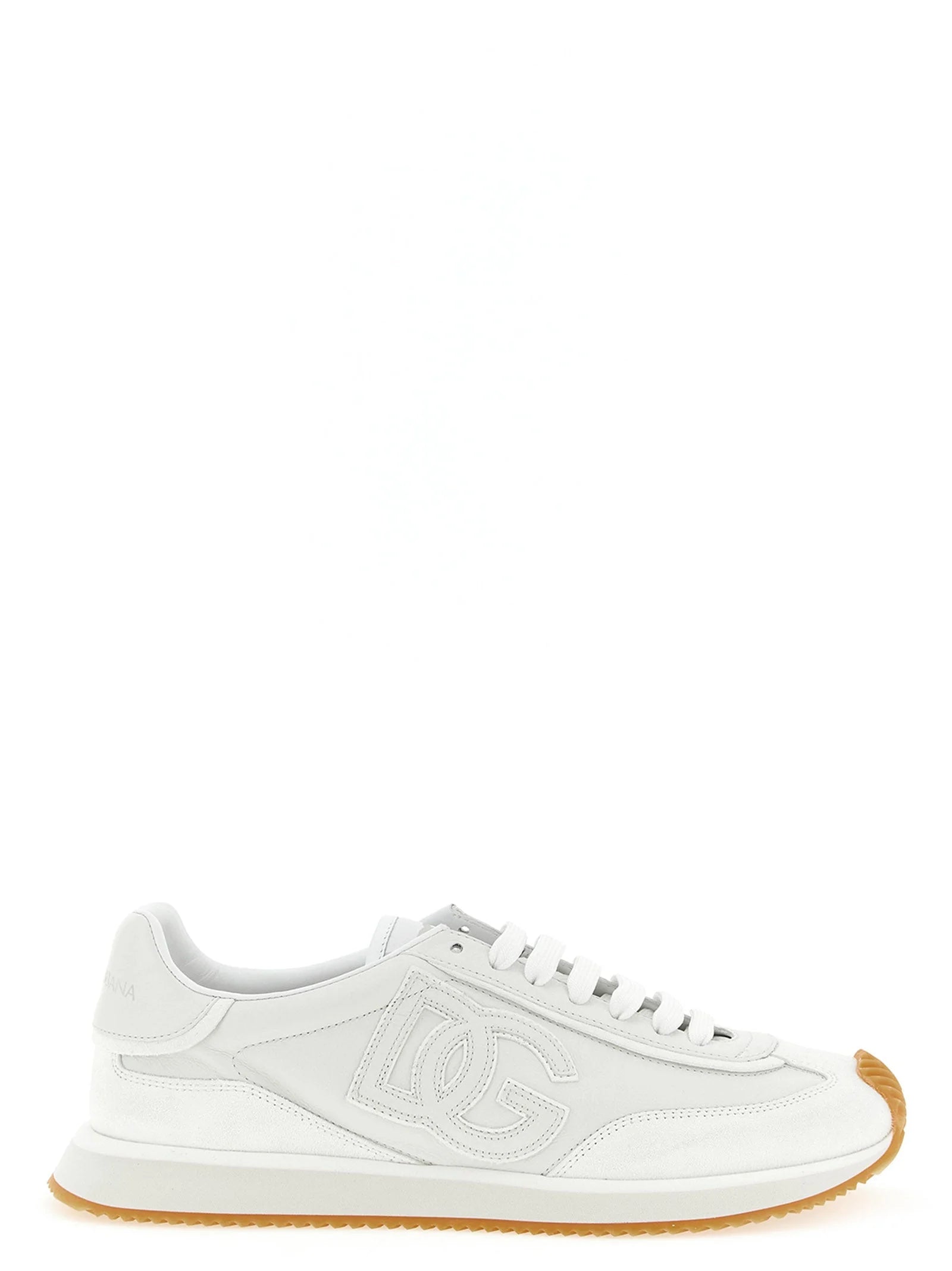 Dolce & Gabbana White Calfskin Low Top Sneakers - EU47/US14