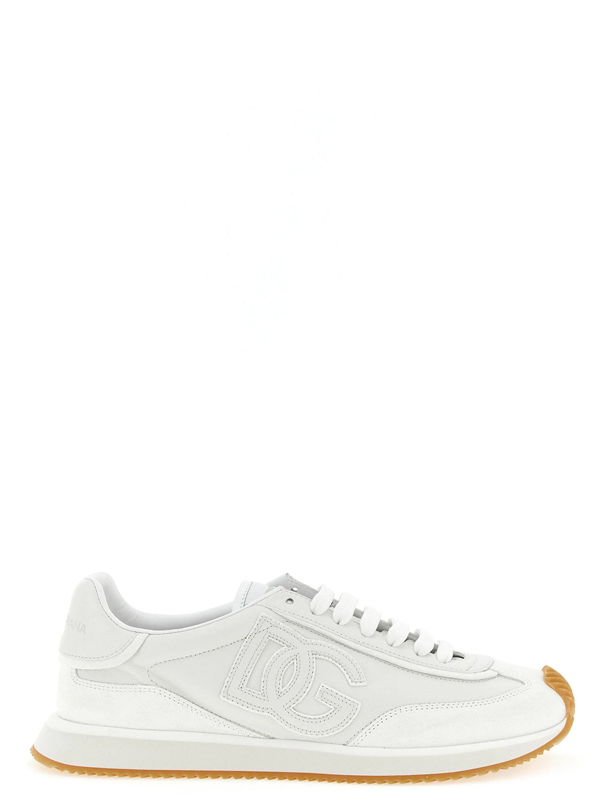Dolce & Gabbana White Calfskin Low Top Sneakers - EU47/US14