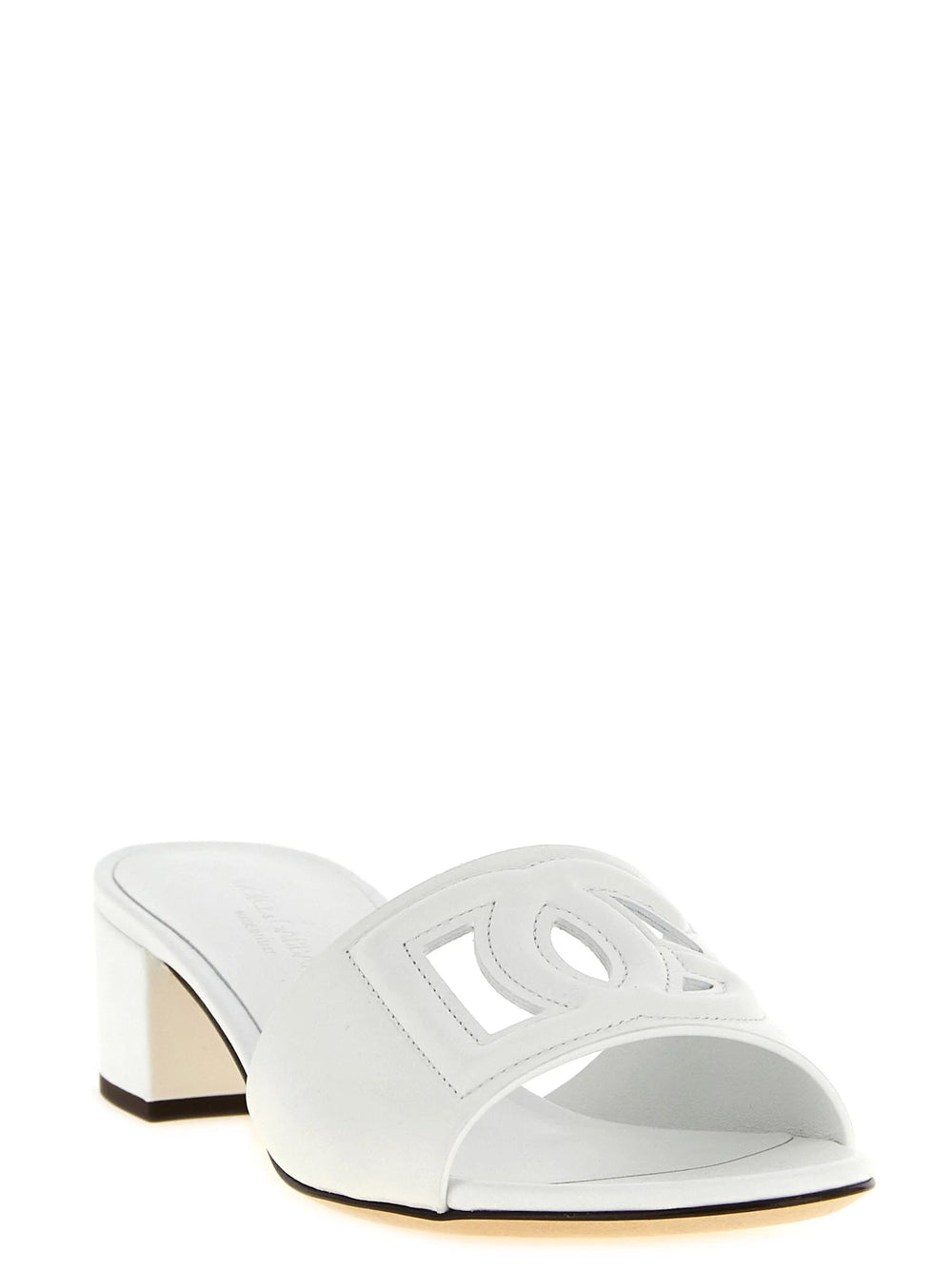 Dolce & Gabbana White Calfskin Platform Sandals - EU36/US6
