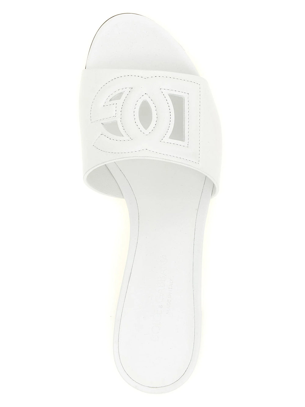 Dolce & Gabbana White Calfskin Platform Sandals - EU36/US6