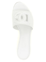 Dolce & Gabbana White Calfskin Platform Sandals - EU36/US6