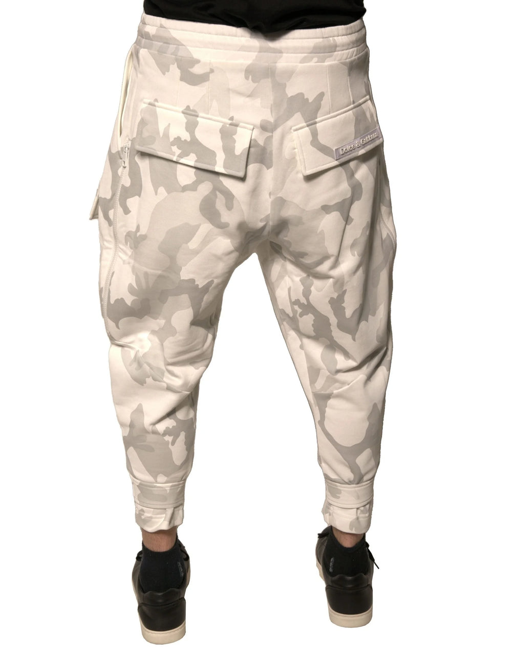 Dolce & Gabbana White Camouflage Cargo Jogger Pants - Cargo Pants