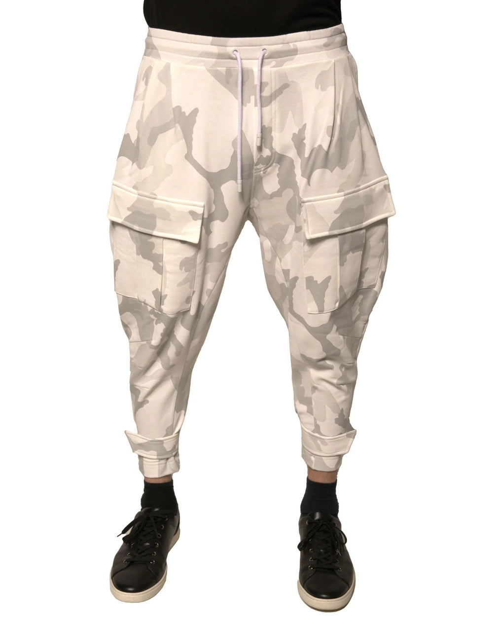 Dolce & Gabbana White Camouflage Cargo Jogger Pants - Cargo Pants