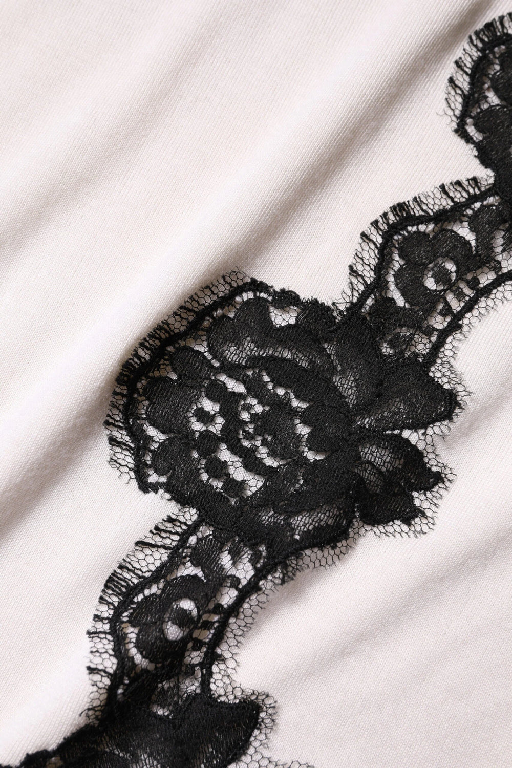 Dolce & Gabbana White Cashmere Floral Lace Detailing Tank Top - IT38 | XS - Tank Tops