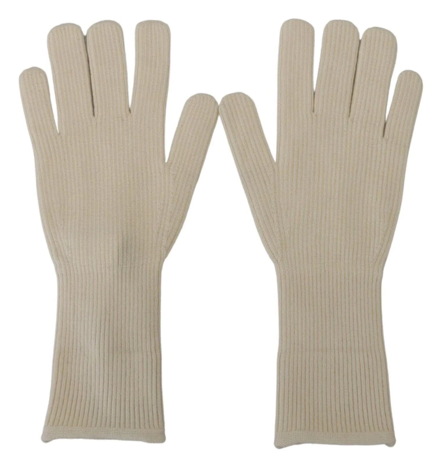 Dolce & Gabbana White Cashmere Knitted Hands Mitten Mens Gloves - 9|M - Gloves & Mittens