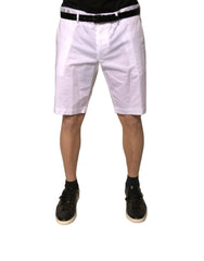 Dolce & Gabbana White Chinos Cotton Stretch Casual Shorts - IT44 | XS - Chino Shorts