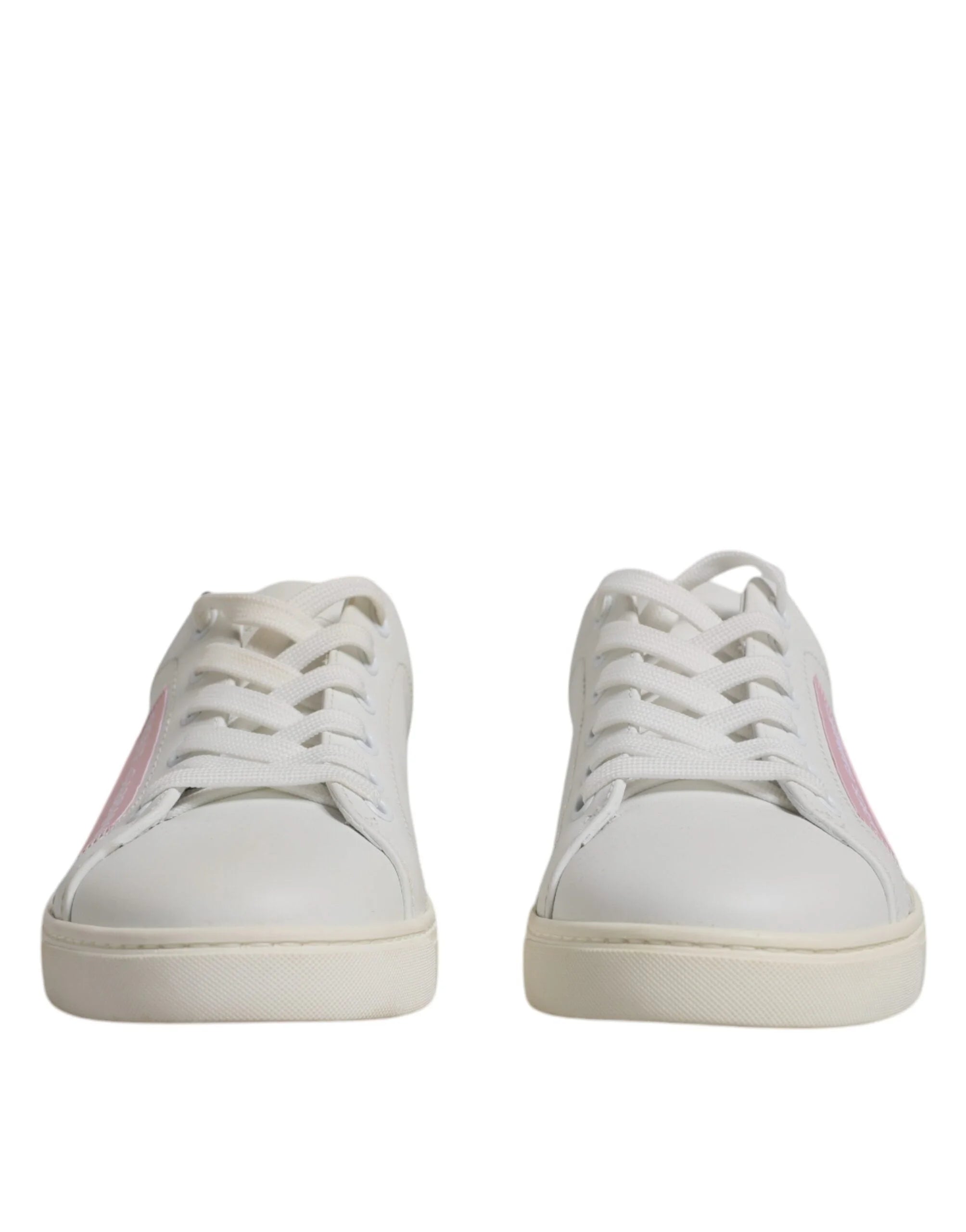 Dolce & Gabbana White Classic Calf Leather Sneakers Shoes - EU37/US7 - Sneakers
