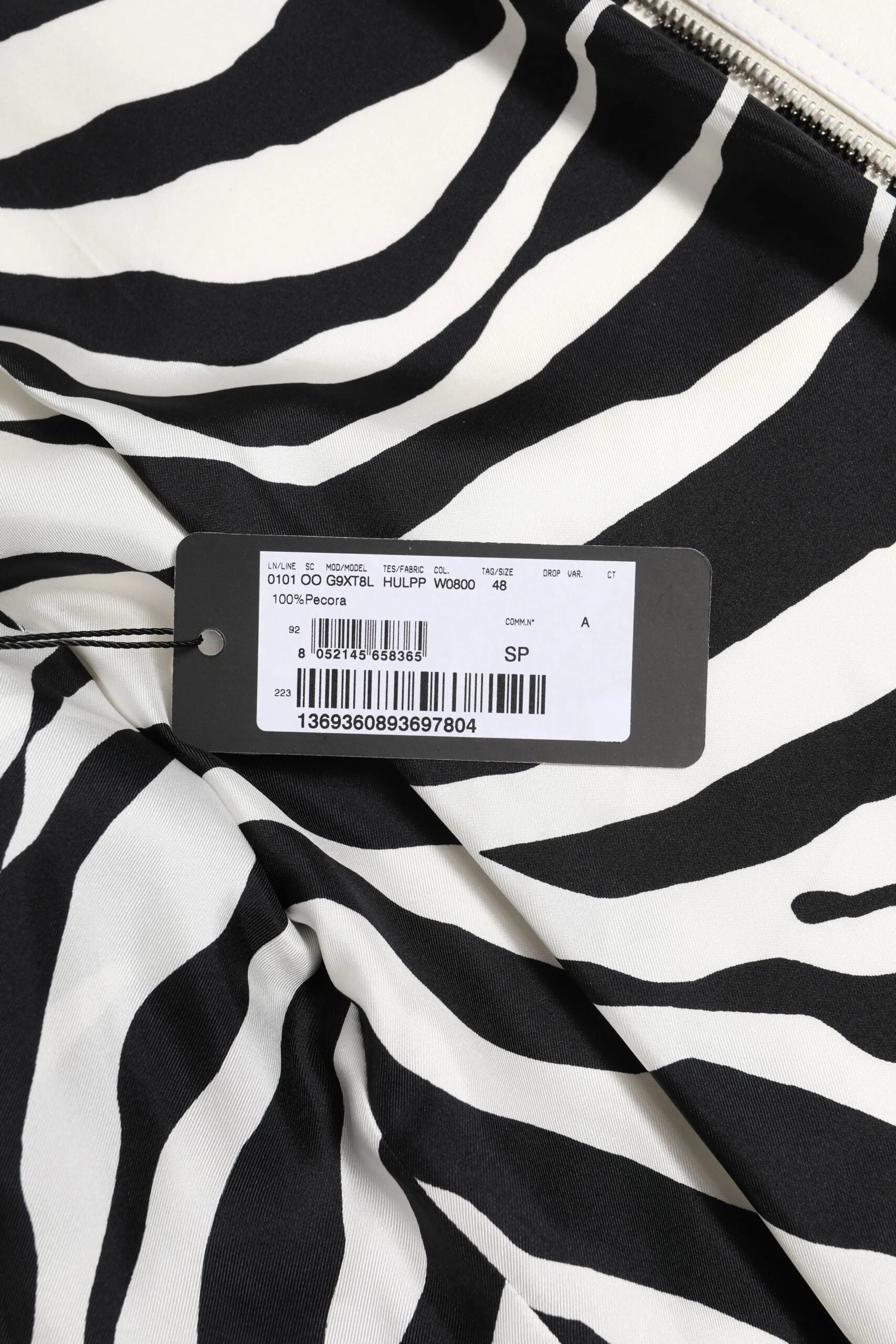 Dolce & Gabbana White Collared Full Zip Biker Coat Jacket - IT48 | M - Coats & Jackets