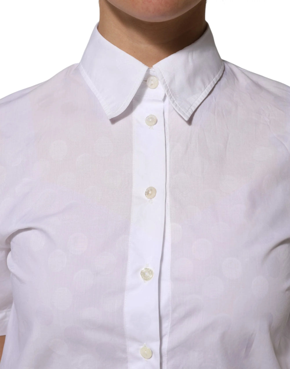 Dolce & Gabbana White Collared Short Sleeve Polo Shirt Top - IT38 | XS - Polos