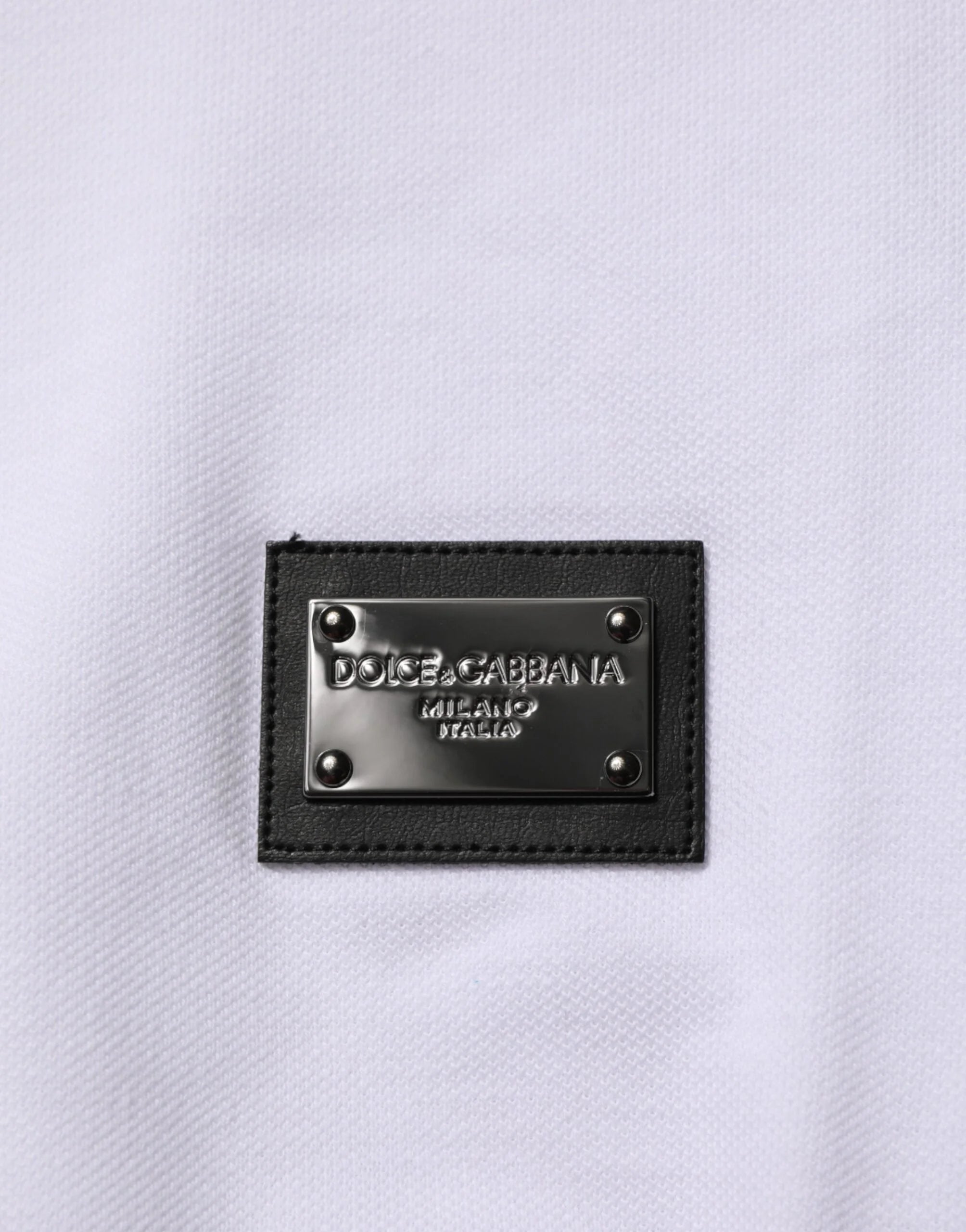 Dolce & Gabbana White Collared Short Sleeves Polo Men T-shirt - IT46 | S