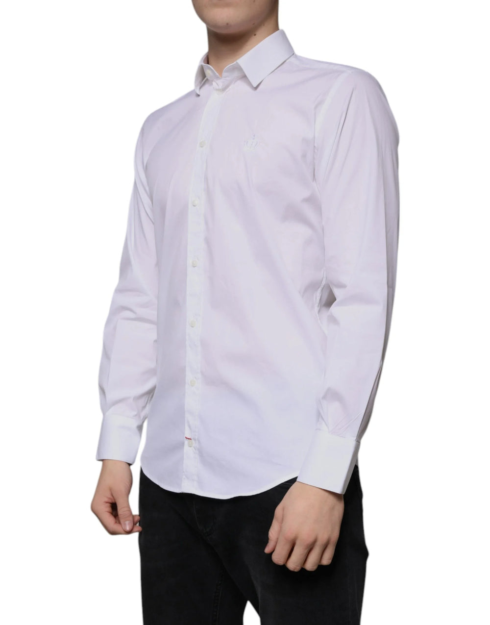 Dolce & Gabbana White Cotton Blend Men MARTINI Dress Shirt - IT39 | S - Shirts