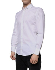 Dolce & Gabbana White Cotton Blend Men MARTINI Dress Shirt - IT39 | S - Shirts