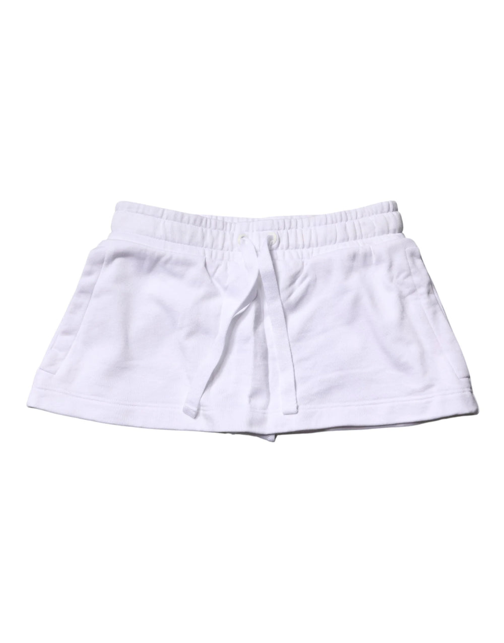Dolce & Gabbana White Cotton Blend Mid Waist A-line Mini Skirt - IT40|S
