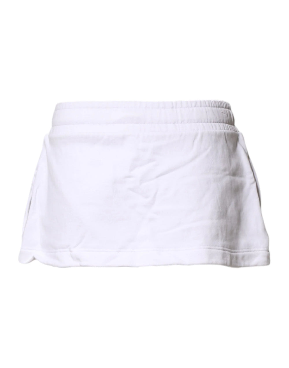 Dolce & Gabbana White Cotton Blend Mid Waist A-line Mini Skirt - IT40|S