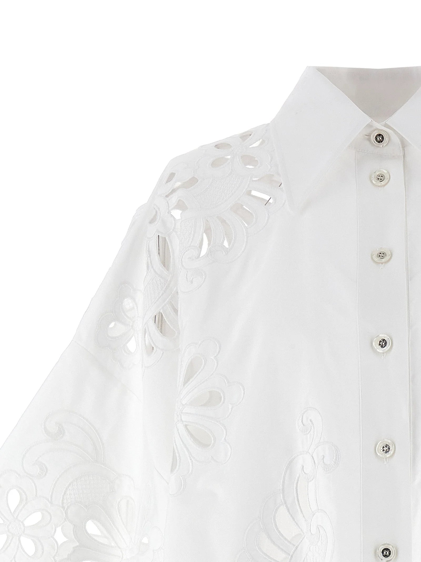 Dolce & Gabbana White Cotton Blouse - IT38