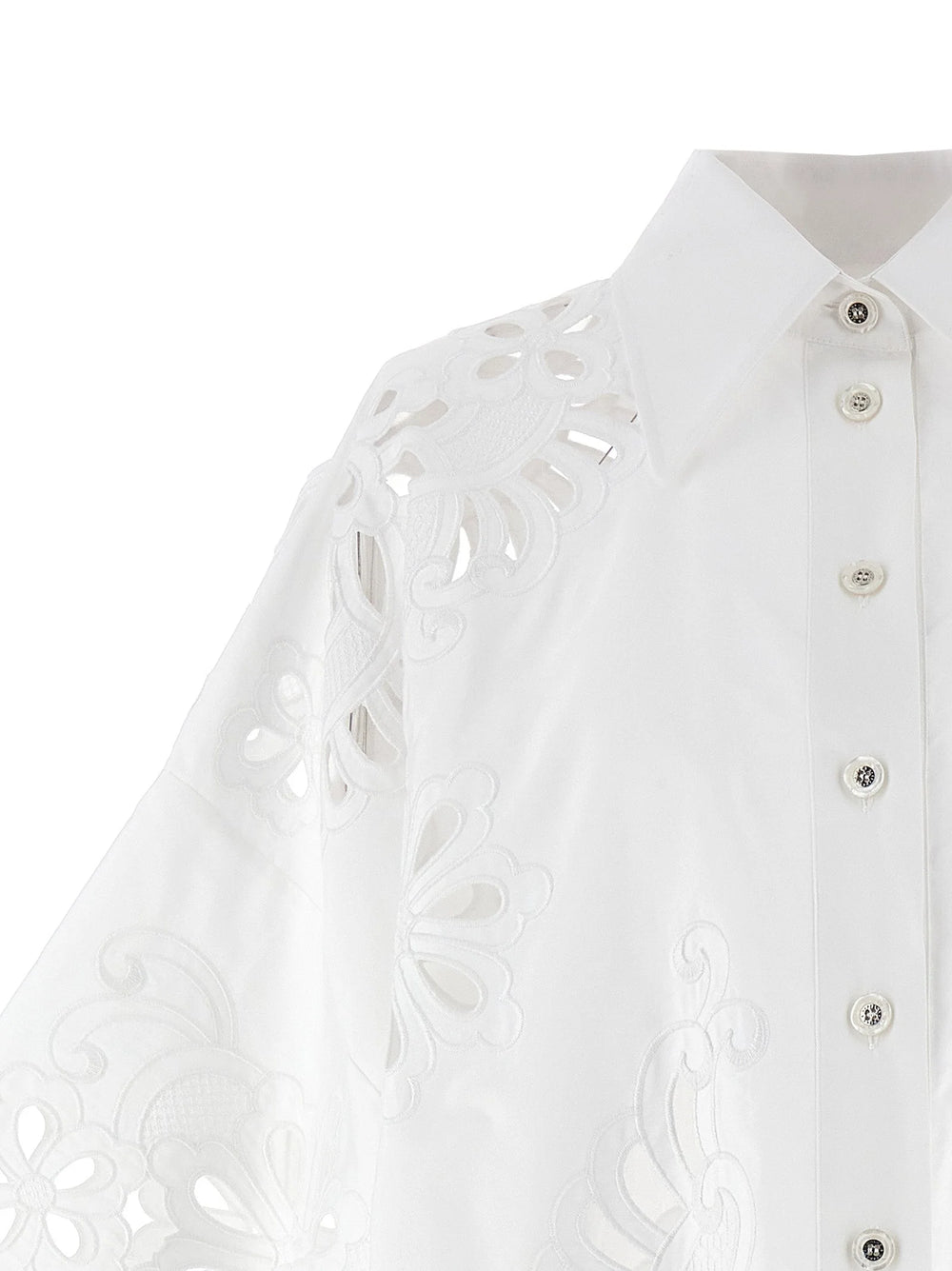 Dolce & Gabbana White Cotton Blouse - IT38