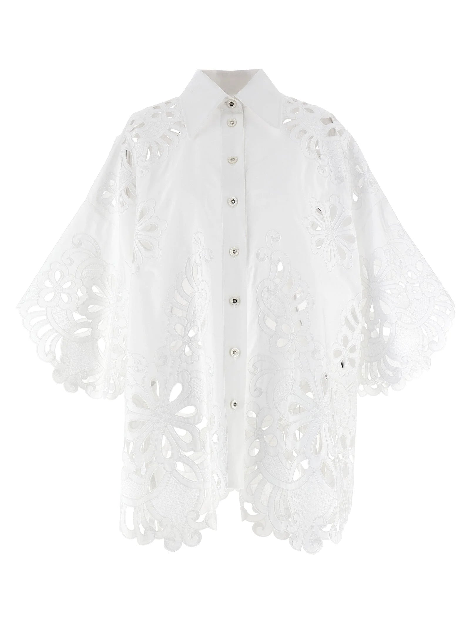 Dolce & Gabbana White Cotton Blouse - IT38