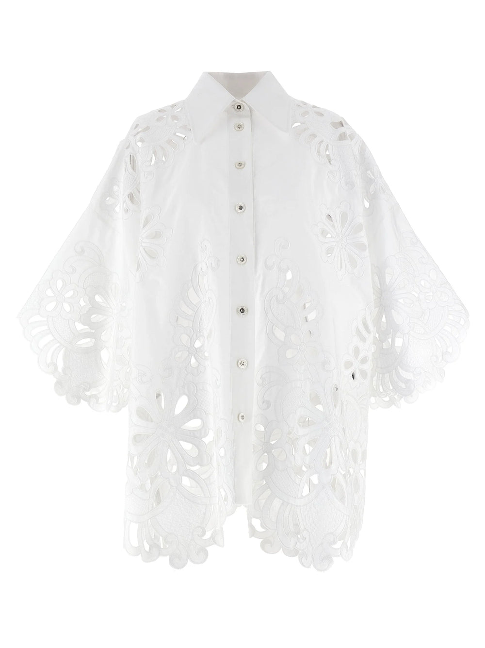 Dolce & Gabbana White Cotton Blouse - IT38