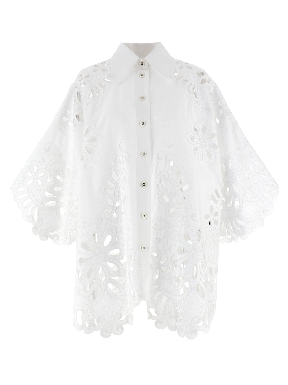 Dolce & Gabbana White Cotton Blouse - IT38
