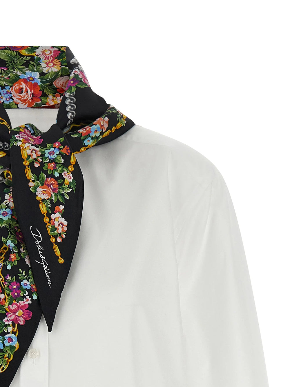 Dolce & Gabbana White Cotton Blouse - IT40