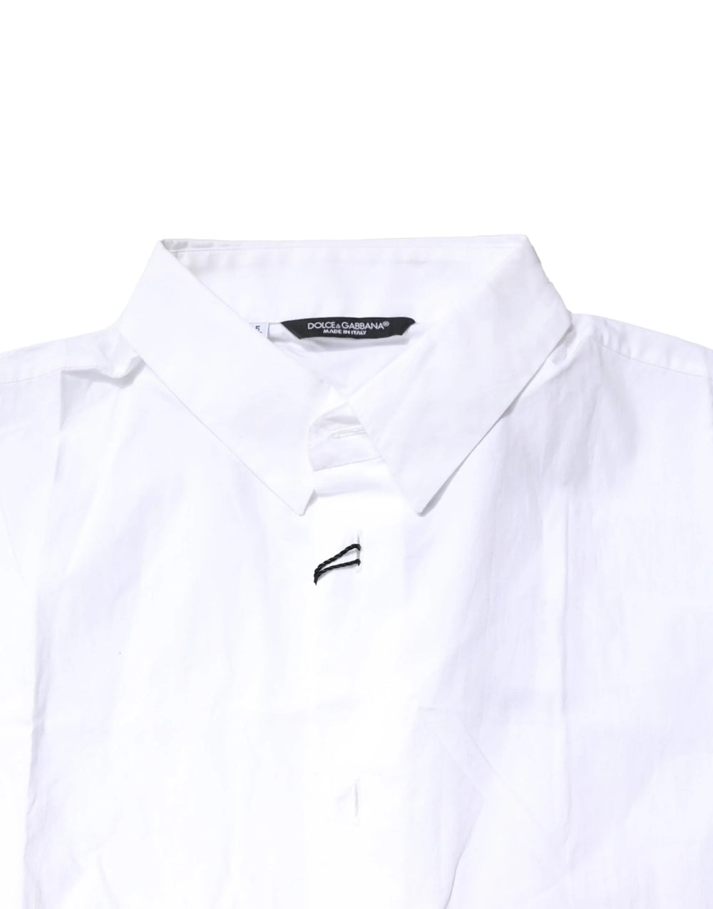 Dolce & Gabbana White Cotton Button Down Casual Men Polo Shirt - IT38 | XS - Shirts