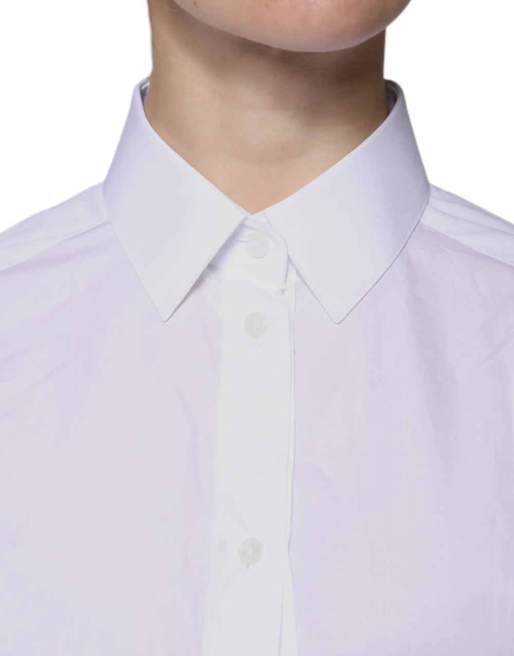 Dolce & Gabbana White Cotton Collared Long Sleeves Shirt Top - IT38 | XS - Shirts