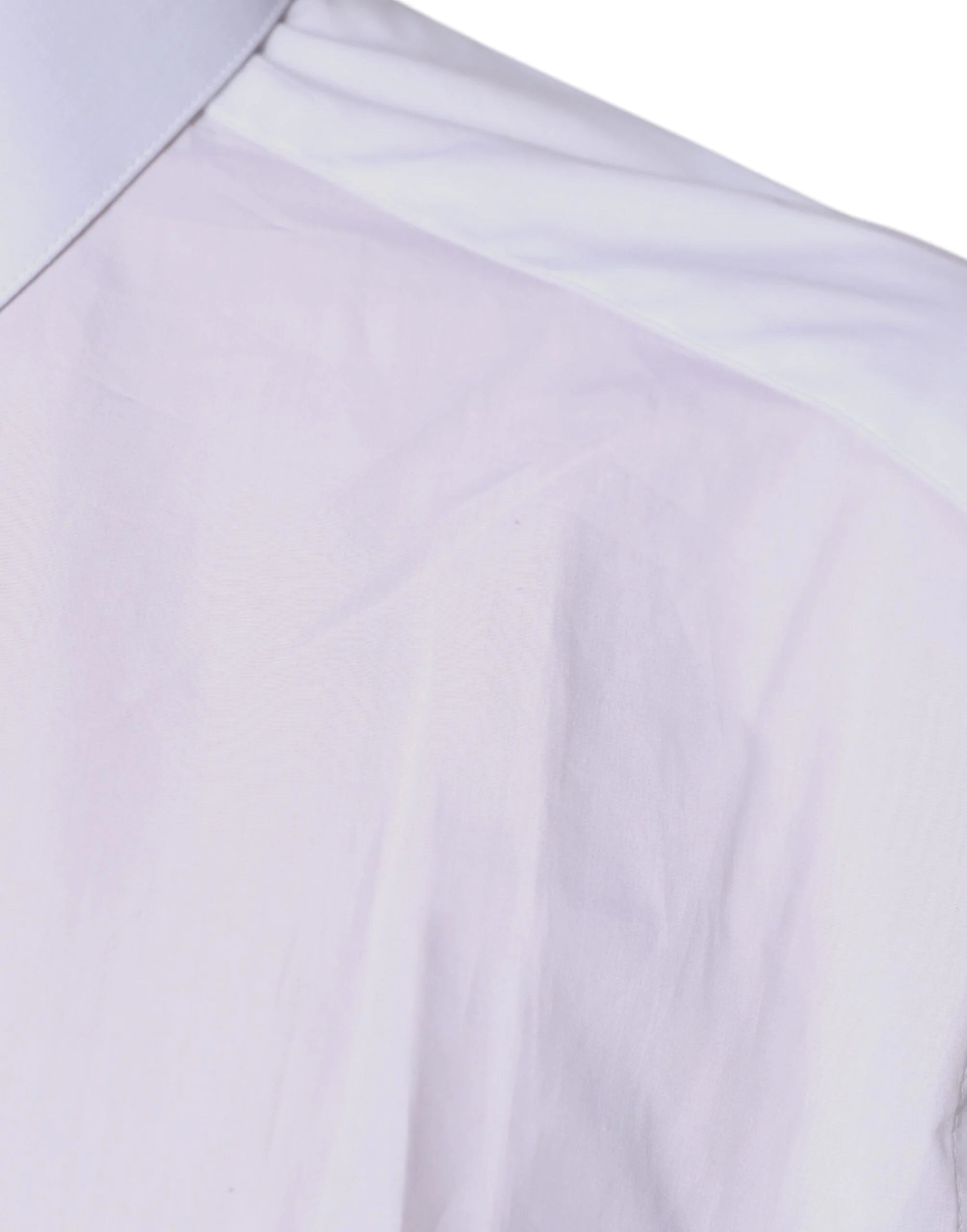 Dolce & Gabbana White Cotton Collared Long Sleeves Shirt Top - IT38 | XS - Shirts