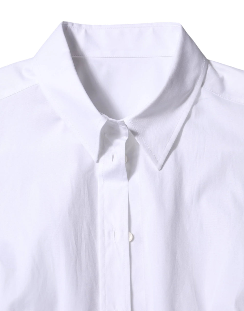 Dolce & Gabbana White Cotton Collared Long Sleeves Shirt Top - IT46|XL - Shirts