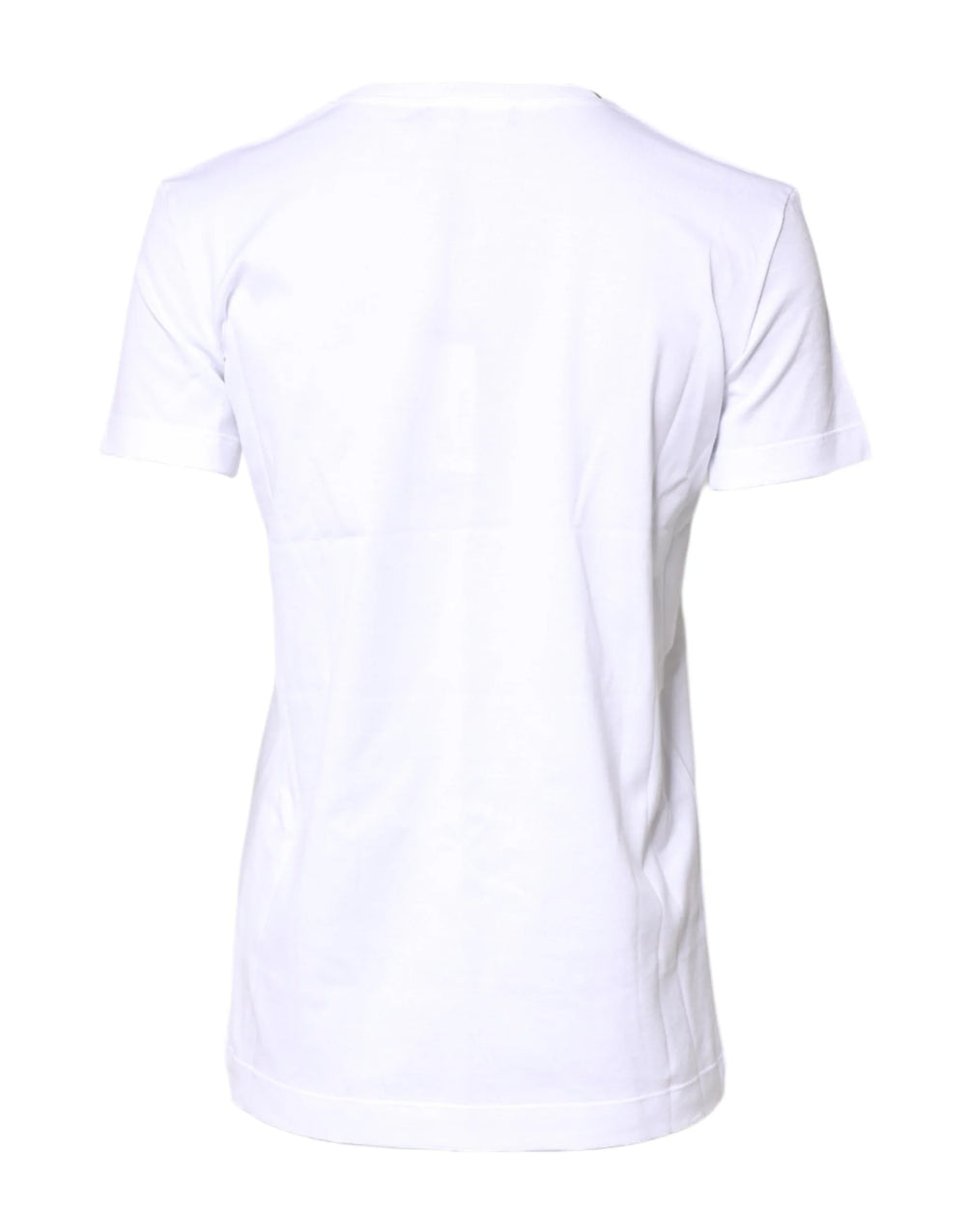 Dolce & Gabbana White Cotton Crew Neck Short Sleeves T-shirt - IT36|XXS - T-Shirts