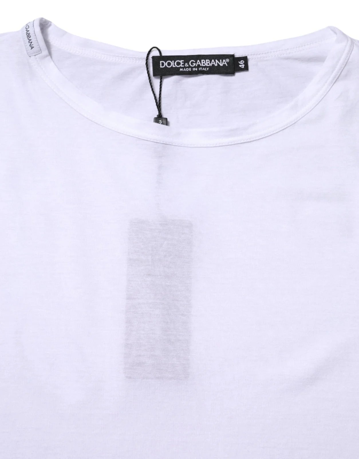 Dolce & Gabbana White Cotton Crew Neck Short Sleeves T-shirt - IT46|XL