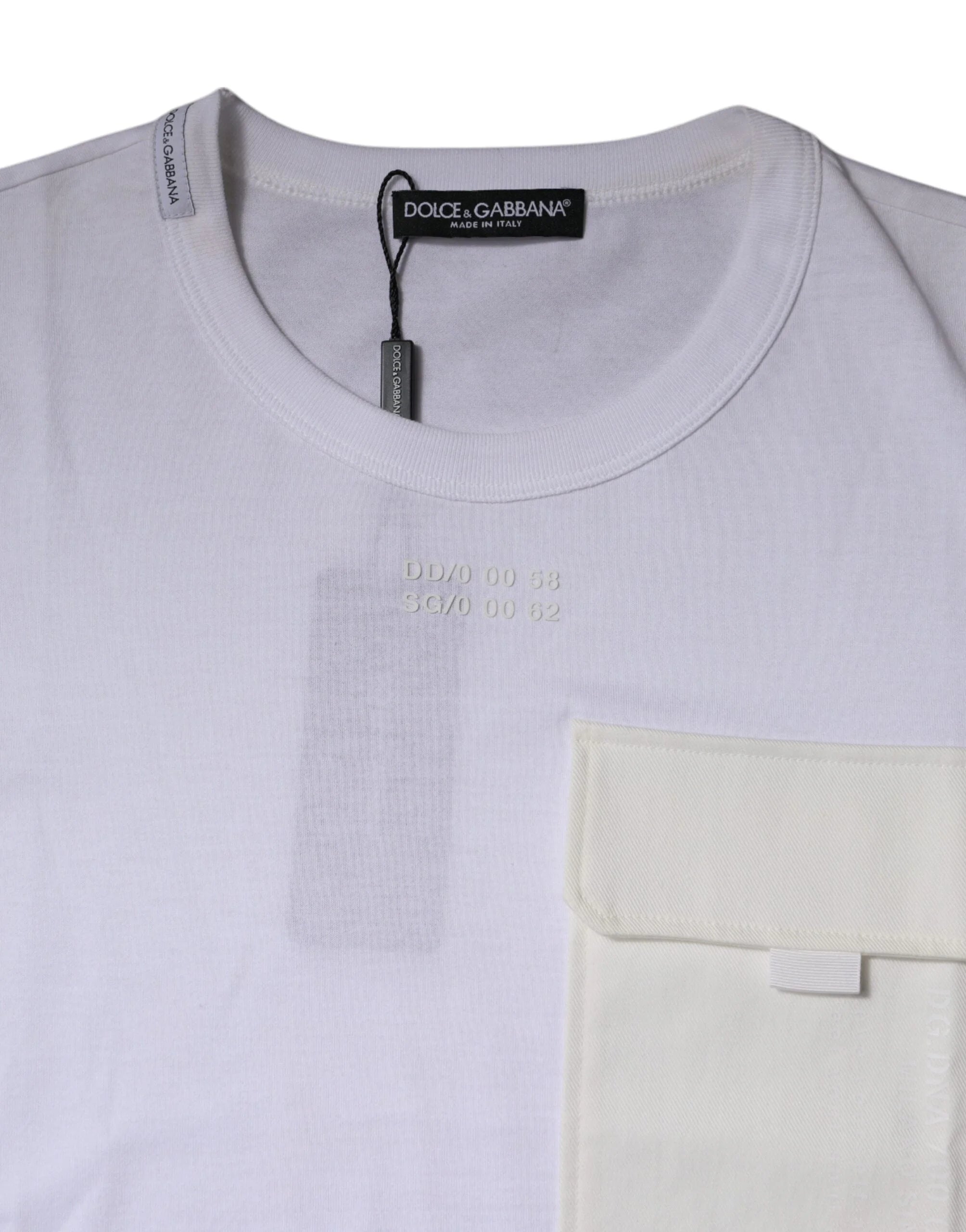 Dolce & Gabbana White Cotton Crew Neck Short Sleeves T-shirt - IT48 | M - T-Shirts