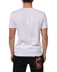 Dolce & Gabbana White Cotton Crew Neck Short Sleeves T-shirt - IT54 | XL - T-Shirts