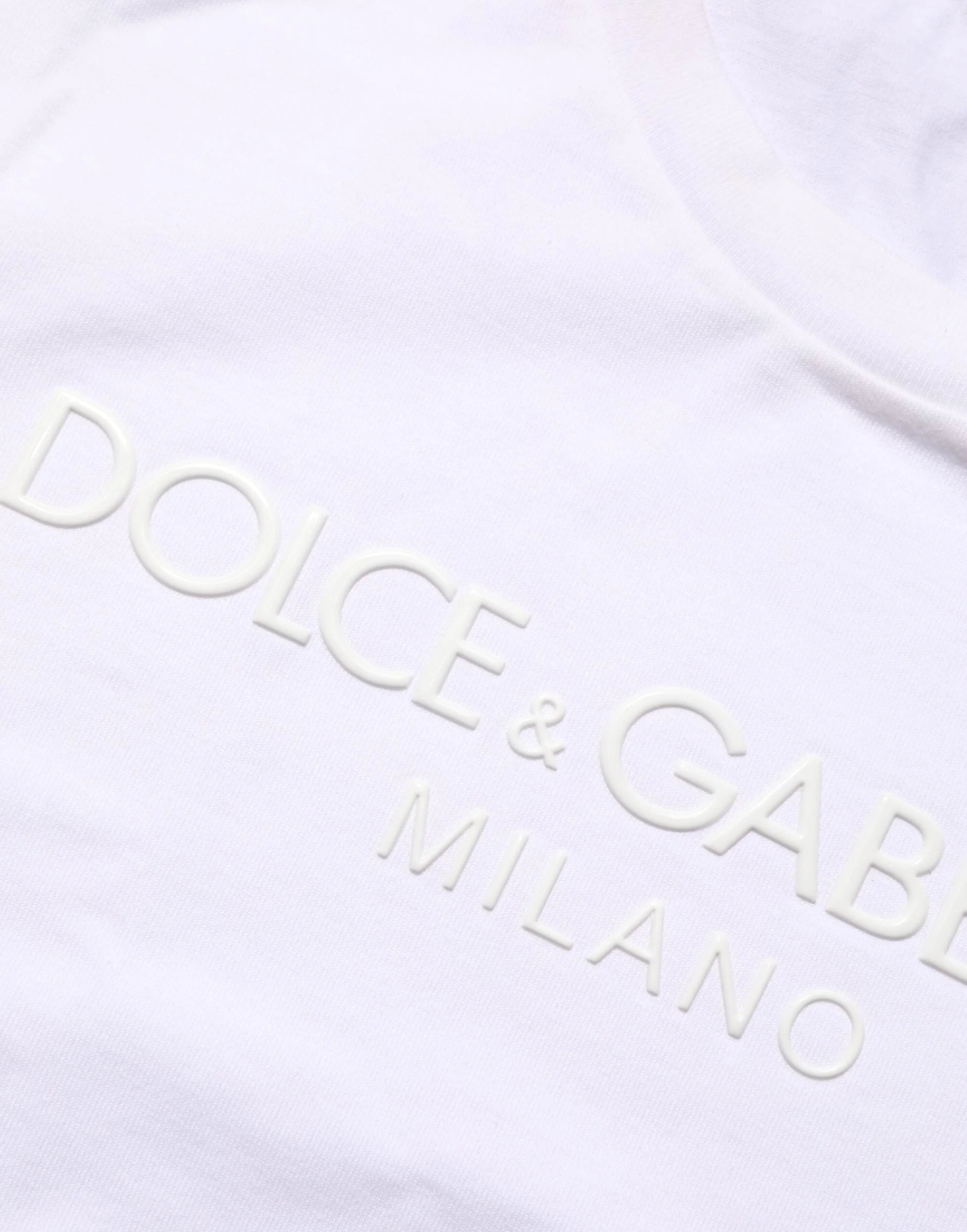 Dolce & Gabbana White Cotton Crew Neck Short Sleeves T-shirt - IT54 | XL - T-Shirts