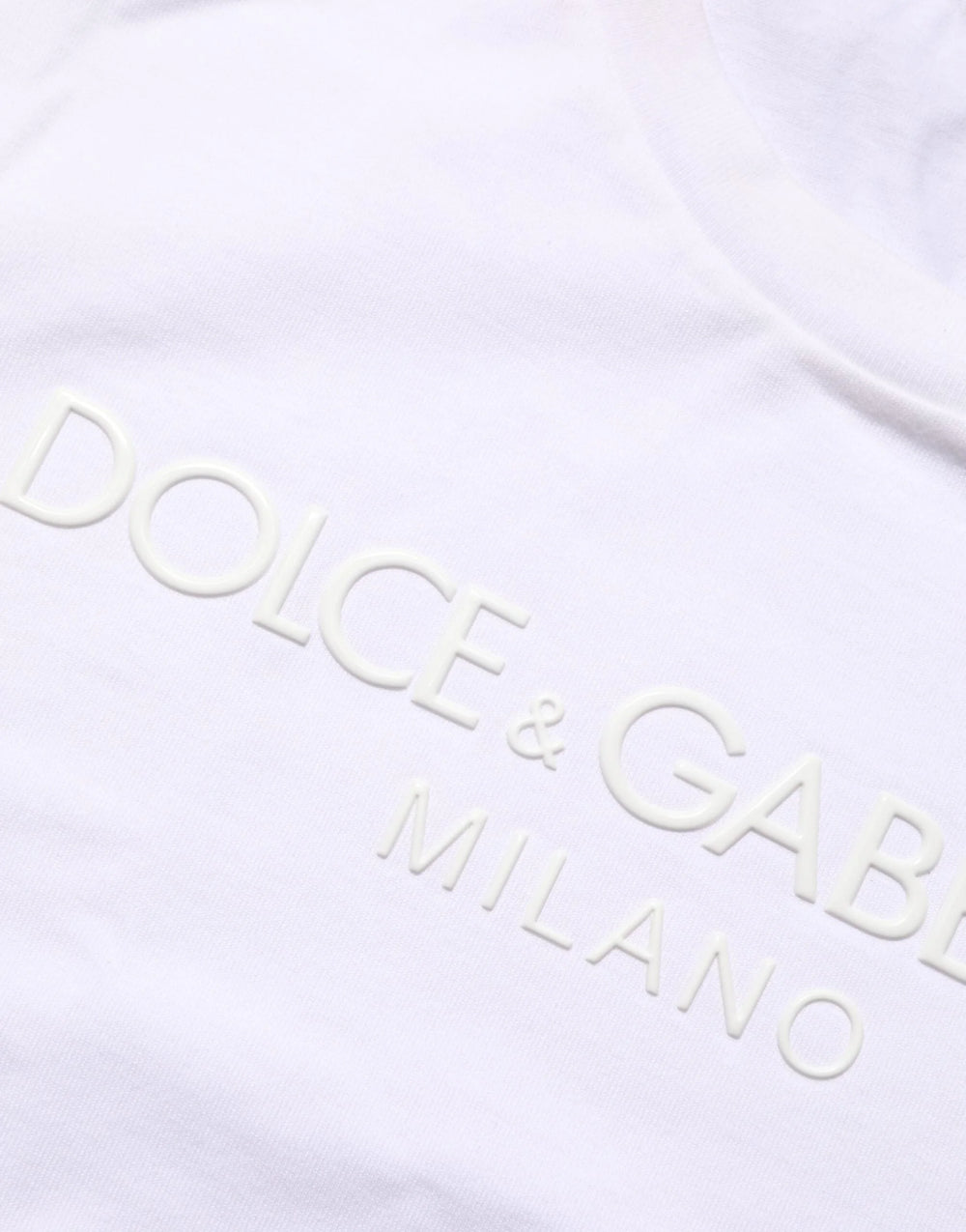 Dolce & Gabbana White Cotton Crew Neck Short Sleeves T-shirt - IT54 | XL - T-Shirts