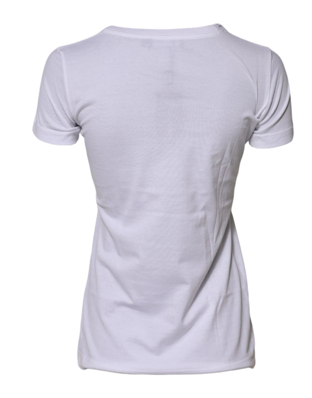 Dolce & Gabbana White Cotton Crew Neck Short Sleeves T-shirt - T-Shirts